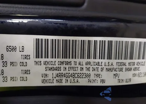 2011 Jeep Grand Cherokee Laredo z USA, uszkodzony, nr VIN 1J4RR4GG4BC622300